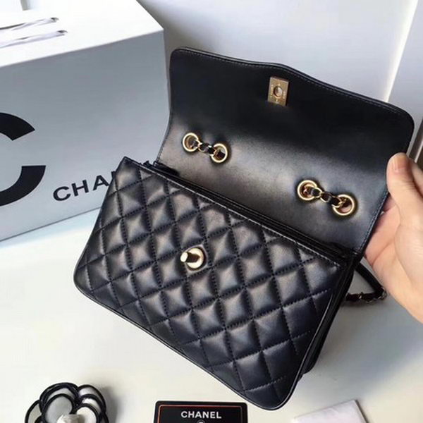 Chanel Classic Shoulder Bag Original Sheepskin Leather A57028 Black
