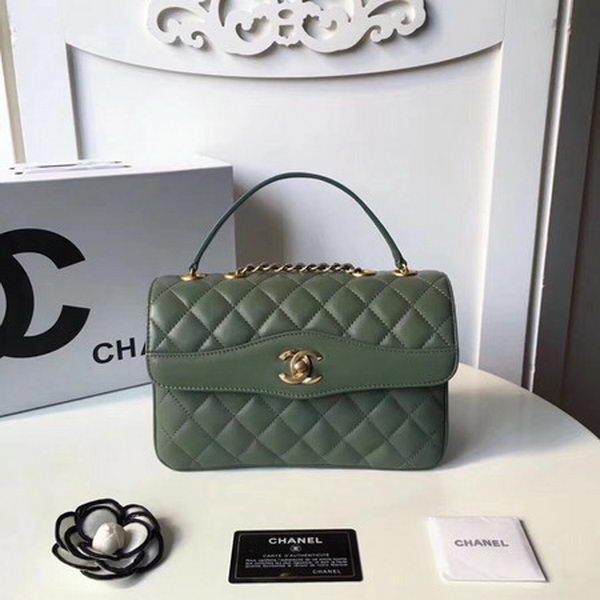 Chanel Classic Shoulder Bag Original Sheepskin Leather A57028 Green