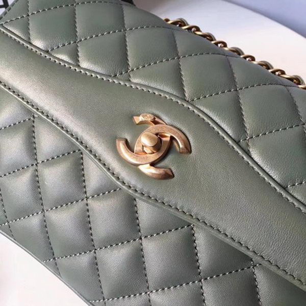Chanel Classic Shoulder Bag Original Sheepskin Leather A57028 Green