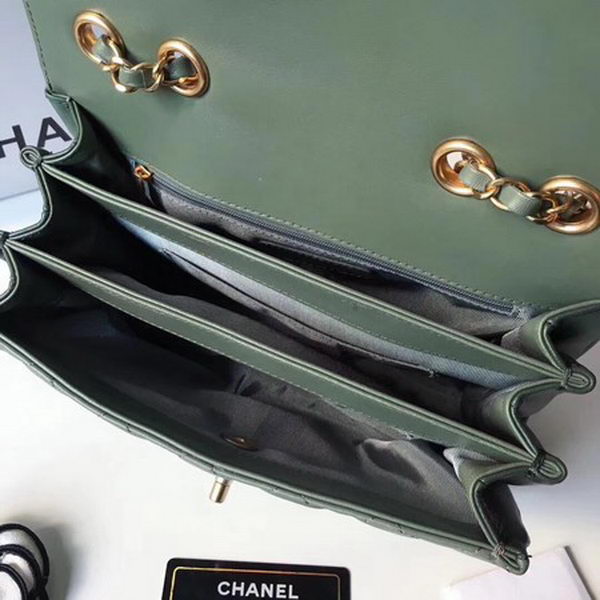 Chanel Classic Shoulder Bag Original Sheepskin Leather A57028 Green