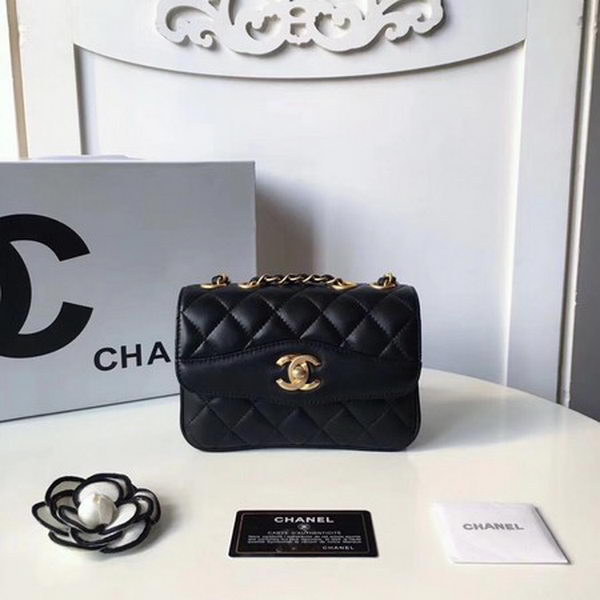 Chanel Classic Shoulder Bag Original Sheepskin Leather A57029 Black