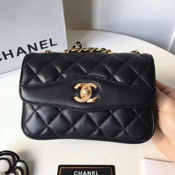 Chanel Classic Shoulder Bag Original Sheepskin Leather A57029 Black