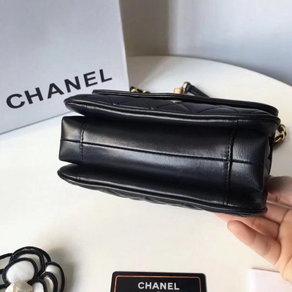 Chanel Classic Shoulder Bag Original Sheepskin Leather A57029 Black