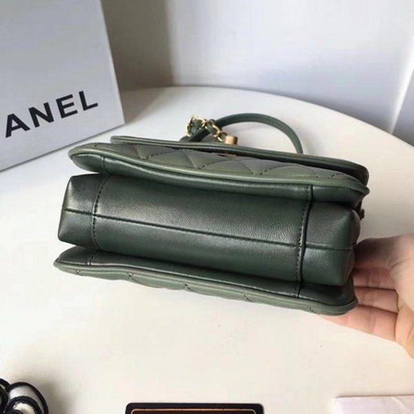 Chanel Classic Shoulder Bag Original Sheepskin Leather A57029 Green