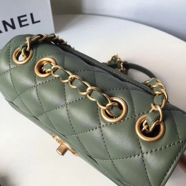 Chanel Classic Shoulder Bag Original Sheepskin Leather A57029 Green