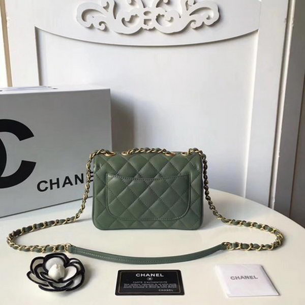 Chanel Classic Shoulder Bag Original Sheepskin Leather A57029 Green