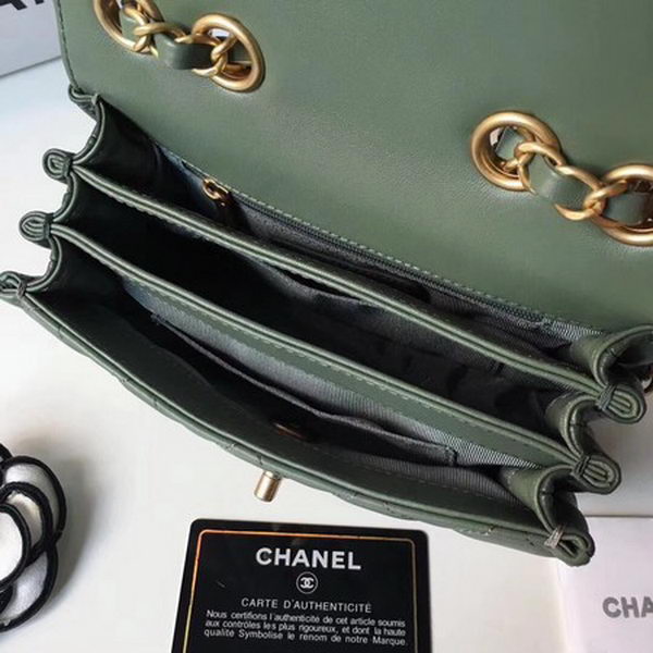 Chanel Classic Shoulder Bag Original Sheepskin Leather A57029 Green
