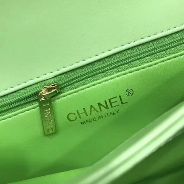 Chanel Classic Top Handle Bag Sheepskin Leather CHA2371 Green