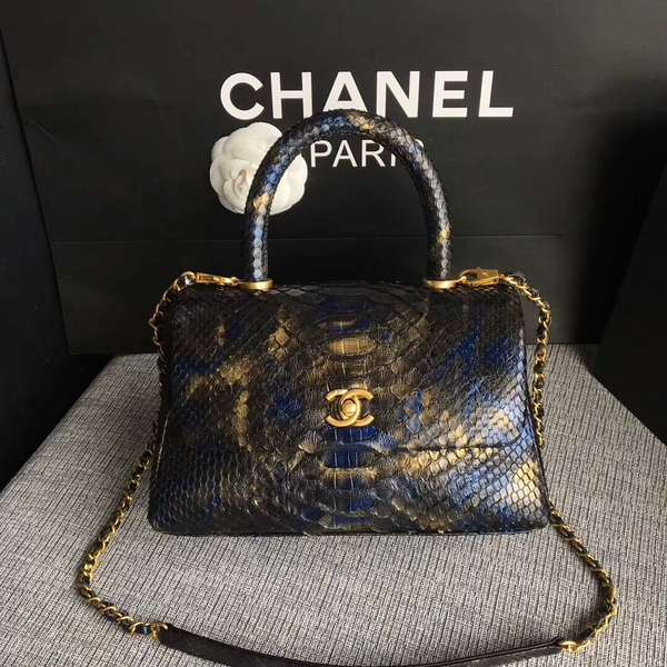 Chanel Original Python Leather Tote Bag 8119J