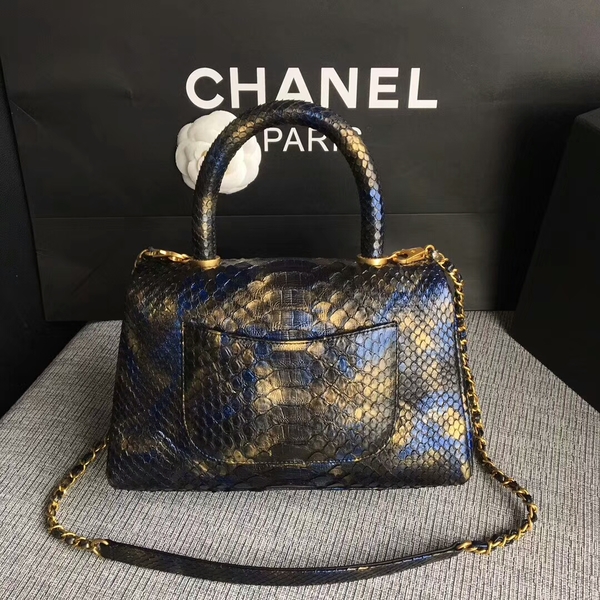 Chanel Original Python Leather Tote Bag 8119J