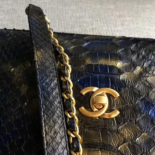 Chanel Original Python Leather Tote Bag 8119J