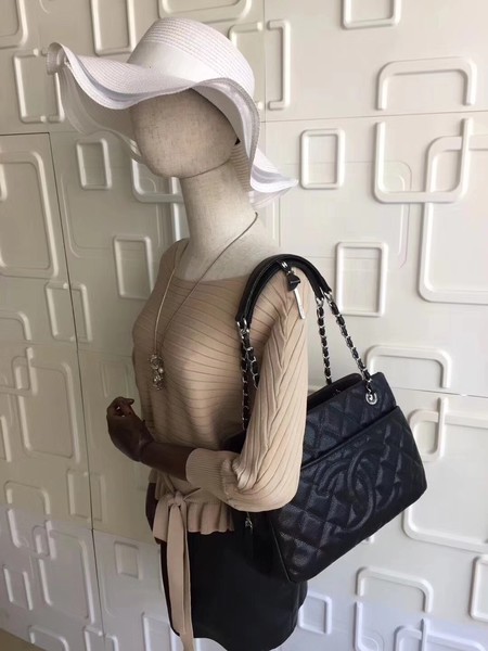 Chanel Shoulder Bag Cannage Pattern Leather CHA3628 Black