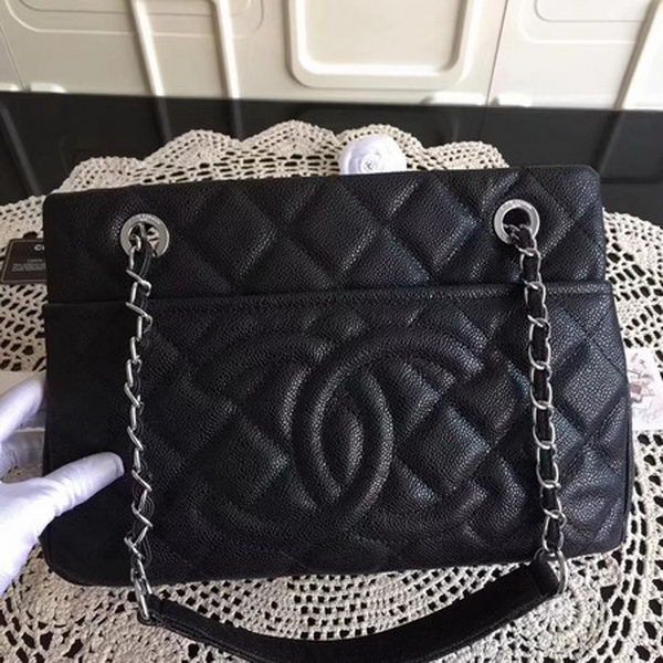 Chanel Shoulder Bag Cannage Pattern Leather CHA3628 Black