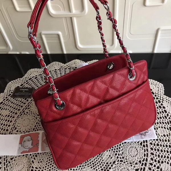 Chanel Shoulder Bag Cannage Pattern Leather CHA3628 Red