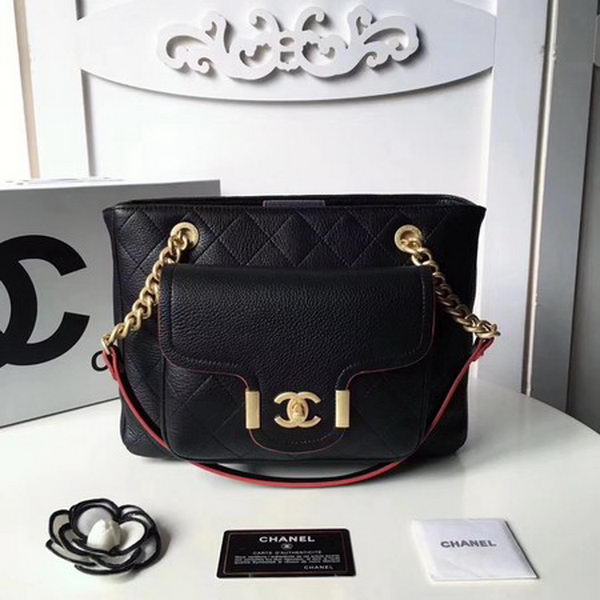 Chanel Shoulder Bag Original Deerskin Leather A57219 Black