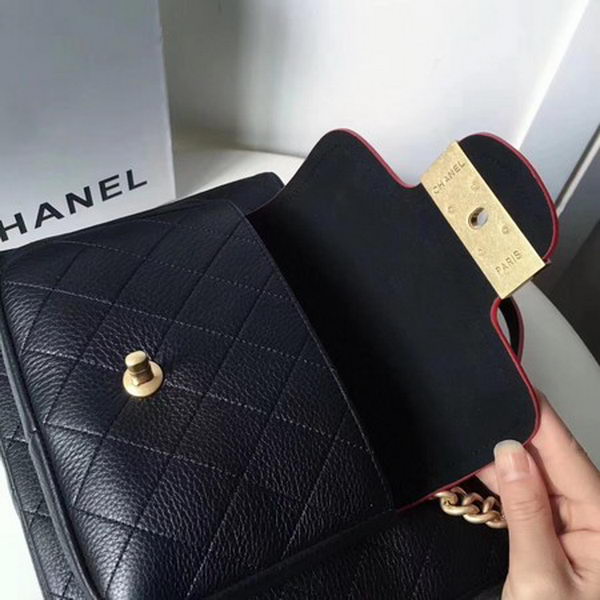 Chanel Shoulder Bag Original Deerskin Leather A57219 Black