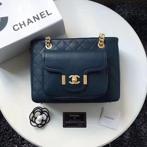 Chanel Shoulder Bag Original Deerskin Leather A57219 Blue