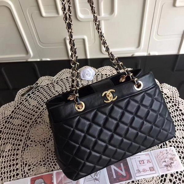 Chanel Shoulder Bag Sheepskin Leather CHA3369 Black