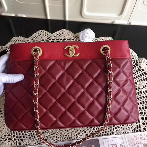 Chanel Shoulder Bag Sheepskin Leather CHA3369 Red