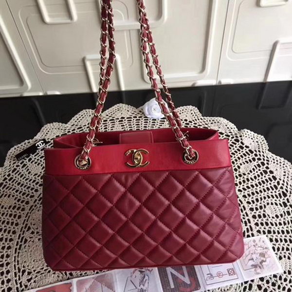 Chanel Shoulder Bag Sheepskin Leather CHA3369 Red