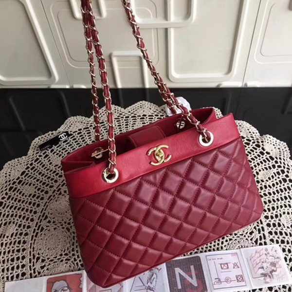 Chanel Shoulder Bag Sheepskin Leather CHA3369 Red