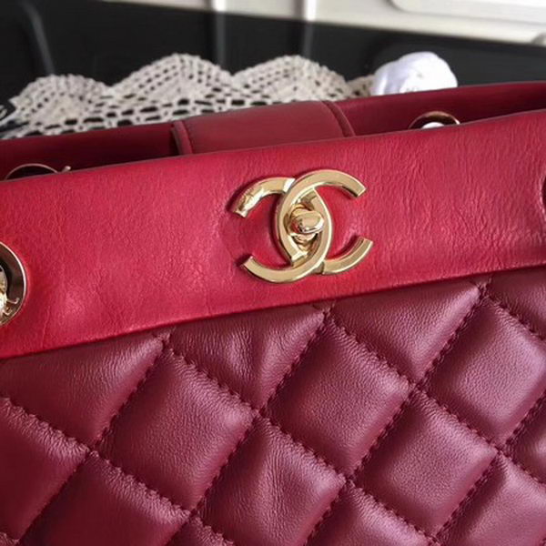 Chanel Shoulder Bag Sheepskin Leather CHA3369 Red