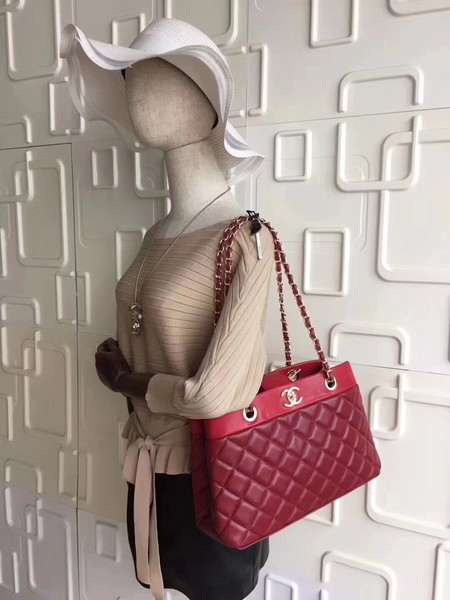 Chanel Shoulder Bag Sheepskin Leather CHA3369 Red