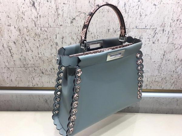 Fendi Peekaboo Small Bag Calfskin Leather 8BN245 SkyBlue