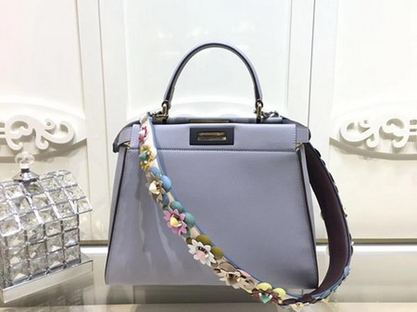 Fendi Peekaboo Small Bag Calfskin Leather FD26796 SkyBlue