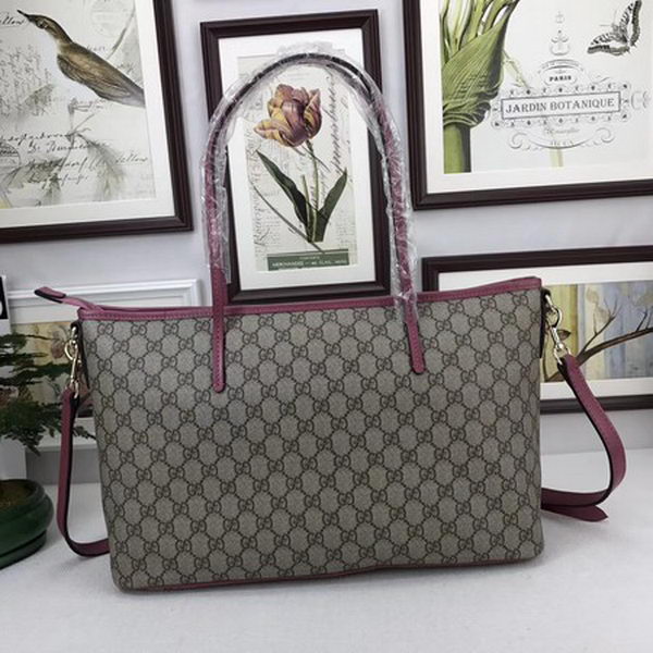 Gucci GG Supreme Canvas Tote Bag 353437 Rose
