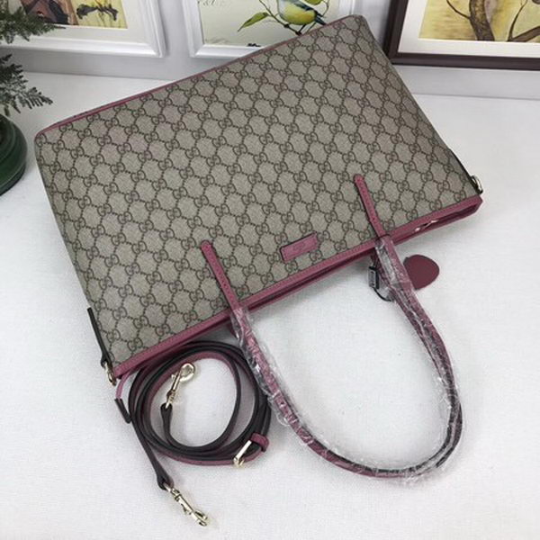 Gucci GG Supreme Canvas Tote Bag 353437 Rose