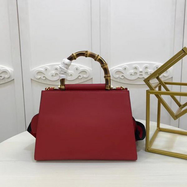 Gucci Nymphaea Leather Top Handle Bag 459076 Red