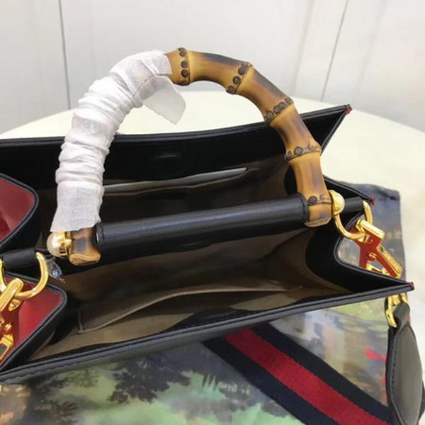 Gucci Nymphaea Leather mini Bag 470271 Black