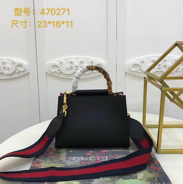 Gucci Nymphaea Leather mini Bag 470271 Black