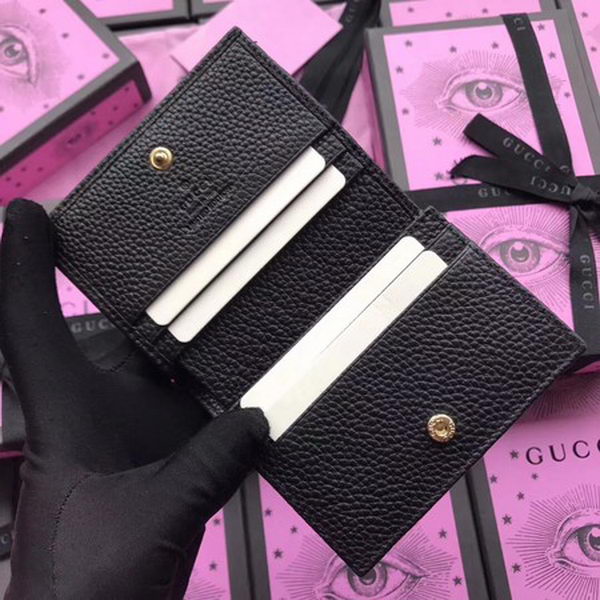 Gucci Leather Card case with Bosco 499325 Black