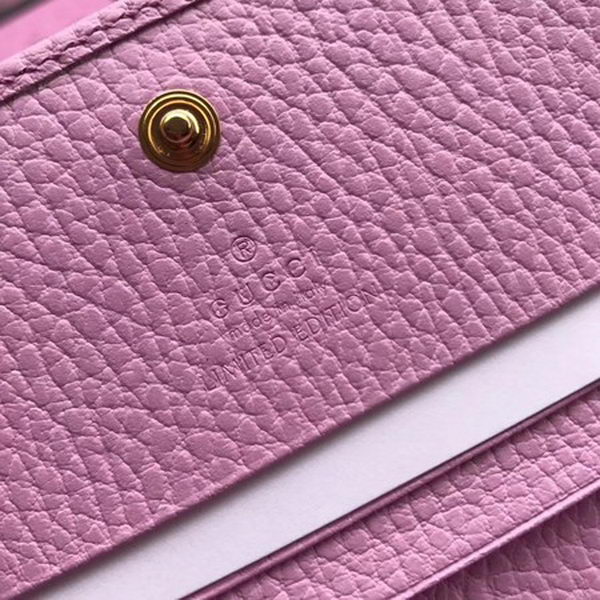Gucci Leather Card case with Bosco 499325 Pink
