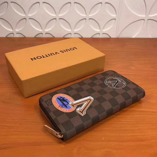 Louis Vuitton Damier Ebene Canvas Zippy Illustre Wallet M60017