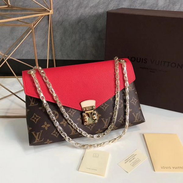 Louis Vuitton Monogram Canvas Pallas Chain Cerise M41201 Red