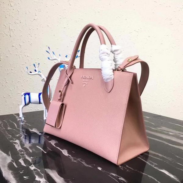 Prada Bibliotheque Handbag in Calf Leather 1BA155 Pink