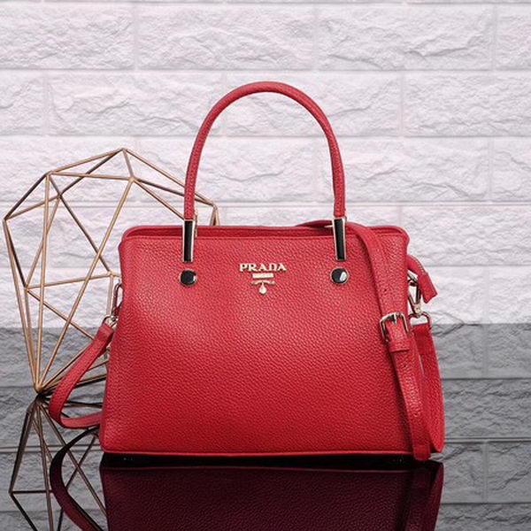 Prada Bibliotheque Medium Saffiano Top-Handle Tote Bag BN0902 Red