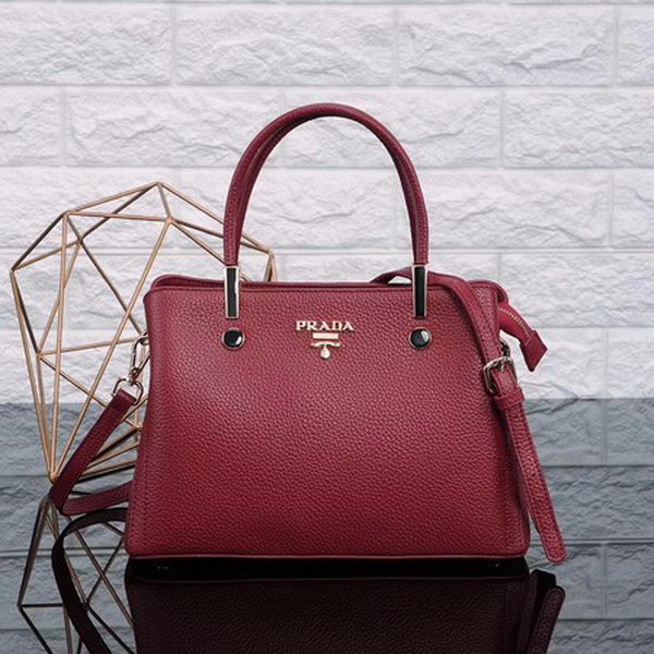 Prada Bibliotheque Medium Saffiano Top-Handle Tote Bag BN0902 Wine