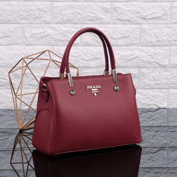 Prada Bibliotheque Medium Saffiano Top-Handle Tote Bag BN0902 Wine