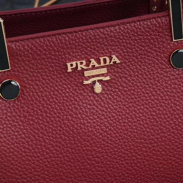 Prada Bibliotheque Medium Saffiano Top-Handle Tote Bag BN0902 Wine