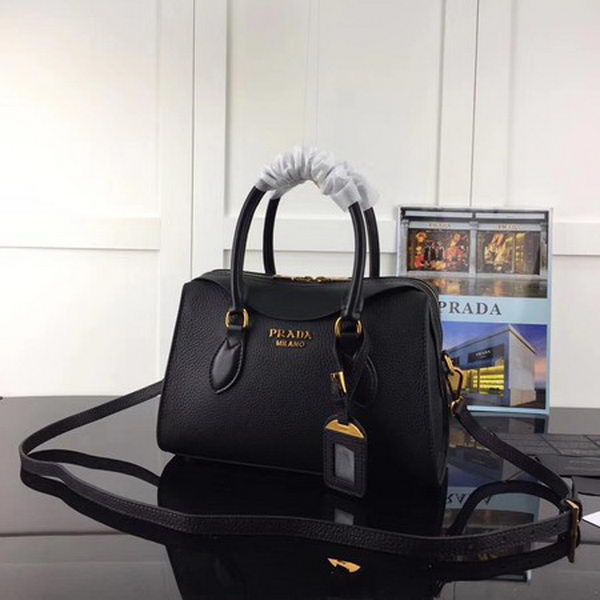 Prada Calfskin Leather Tote Bag 1BH093 Black