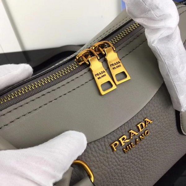 Prada Calfskin Leather Tote Bag 1BH093 Grey