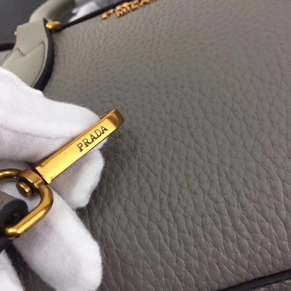 Prada Calfskin Leather Tote Bag 1BH093 Grey