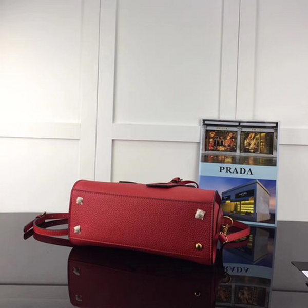 Prada Calfskin Leather Tote Bag 1BH093 Red