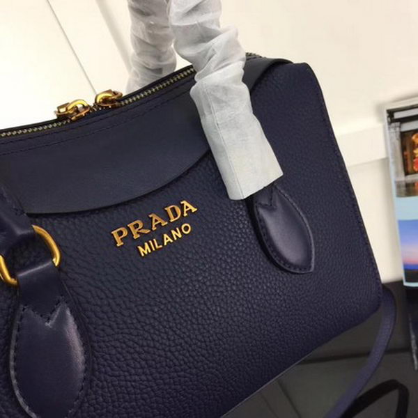 Prada Calfskin Leather Tote Bag 1BH093 Royal