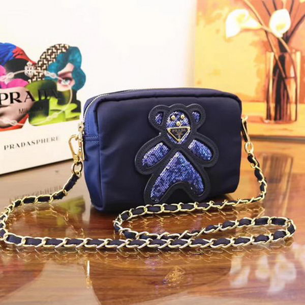 Prada Nylon Shoulder Bag BN1320 Blue