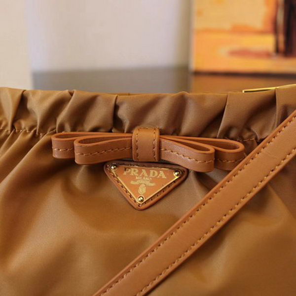 Prada Nylon Shoulder Bag BN2043 Brown